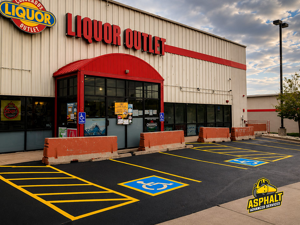 parking lot striping colorado springs, asphalt company colorado springs, asphalt seal coating colorado springs, asphalt advanced services
